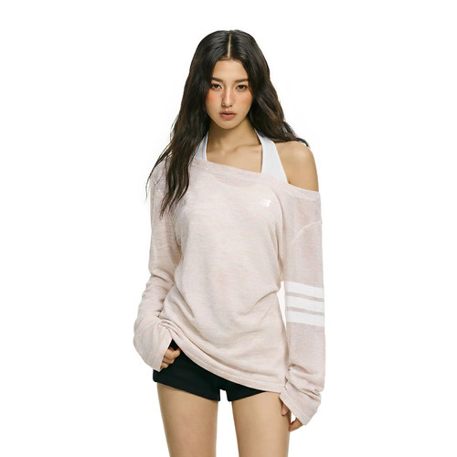 FDR官方店横条罩衫吊带两件套