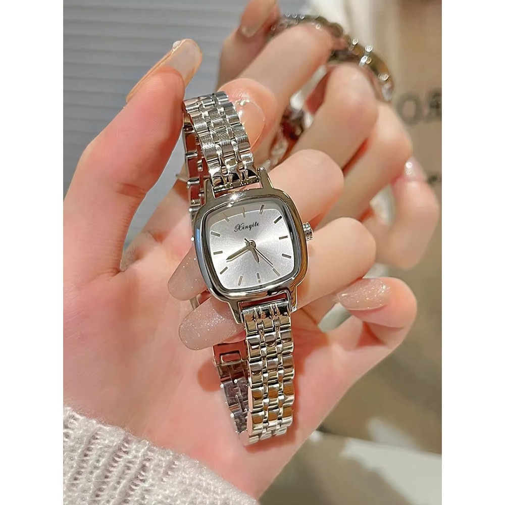 2025新款方糖手表女轻奢小众女学生防水机械精致小巧考试简约手表