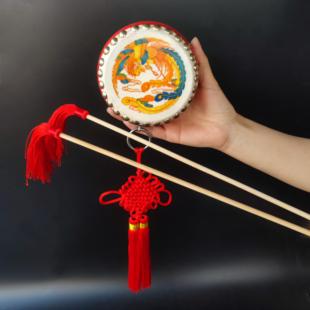 厂家直销 精品 凤阳花鼓 双条鼓 打花鼓 正宗山羊皮 可定做图案