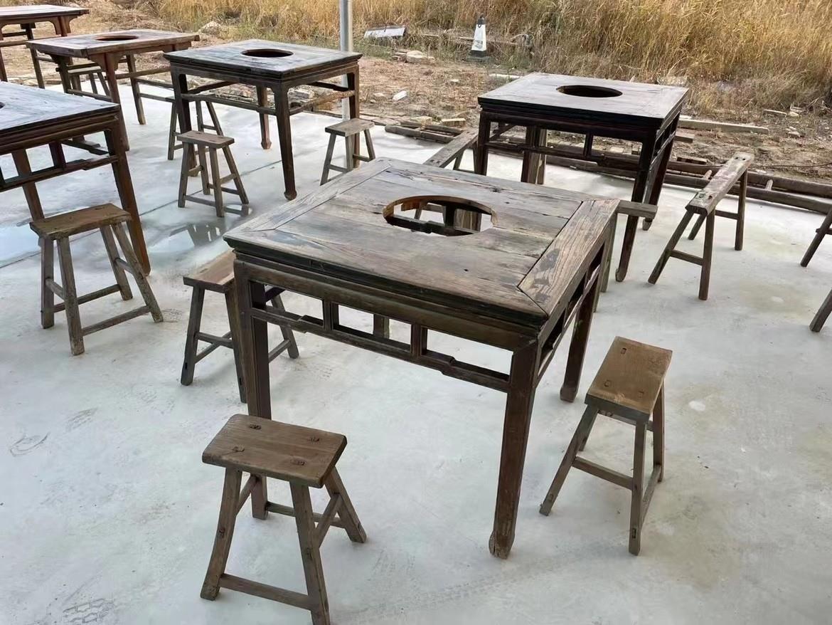 实木餐桌椅组合正方形明清仿古方桌家用桌子四方桌中式八仙桌实木_虎窝淘