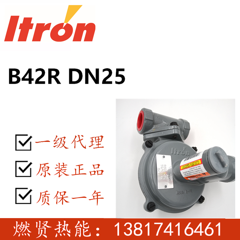 美国爱创Itron减压阀零压阀 B42R DN25 现货30个原装全新质保一年