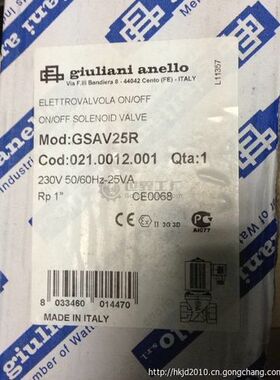 意大利朱丽安尼Giuliani燃气电磁阀GSAV25R  现货20个原装质保