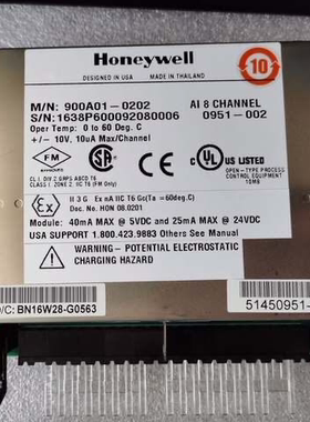 Honeywell霍尼韦尔HC900 PLC卡件AI模块900A01-0202现货100个原装