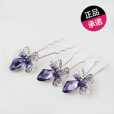 流行美发饰专柜正品2020年新款插针发簪钻石发夹免费盘发e1102005