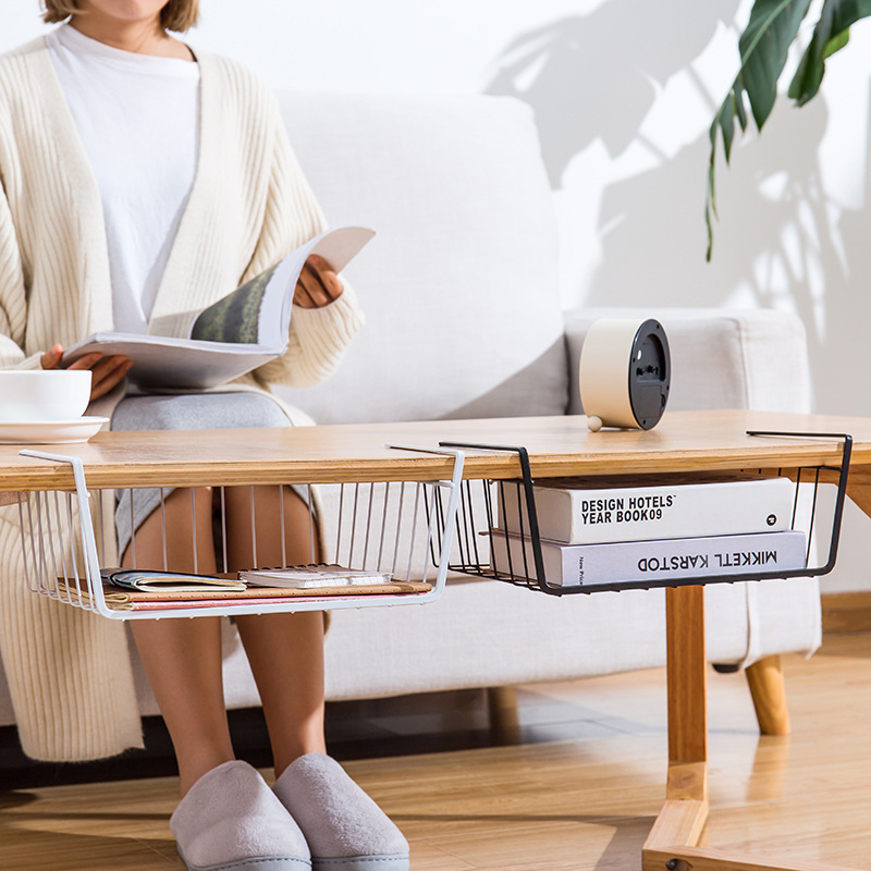 铁艺厨房整理置物架橱柜挂篮挂架宿舍收纳储物架衣柜办公桌下挂篮