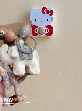 手工羊毛毡毛衣链可爱小象毛衣链潮酷秋冬卫衣毛衣链