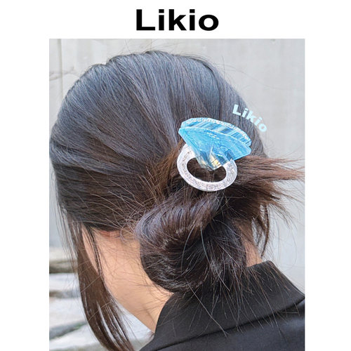 周也同款 Likio 原创设计钻石发抓礼物 抓夹发饰顶夹鲨鱼夹