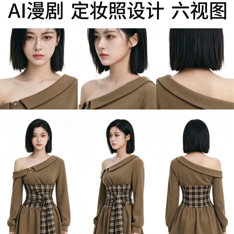 AI漫剧真人短剧定妆照设计角色平面广告设计
