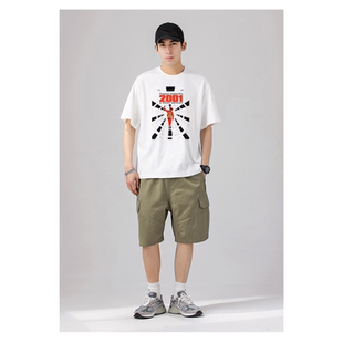 2001太空漫游周边美式短袖t恤男星际穿越重磅纯棉中性风tee