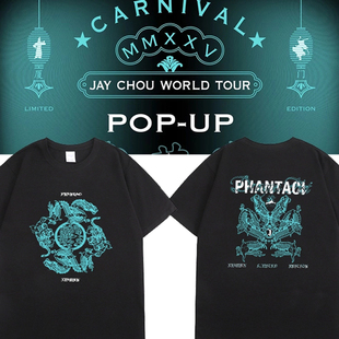 周杰伦同款应援厦门站周边潮牌范特西Carnival《龙拳》限定纯棉T