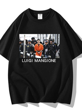 Luigi Mangione橙色超人路易吉曼吉奥内美国CEO刺客短袖T恤衣服潮