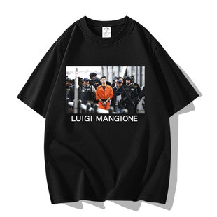 Luigi Mangione橙色超人路易吉曼吉奥内美国CEO刺客短袖T恤衣服潮