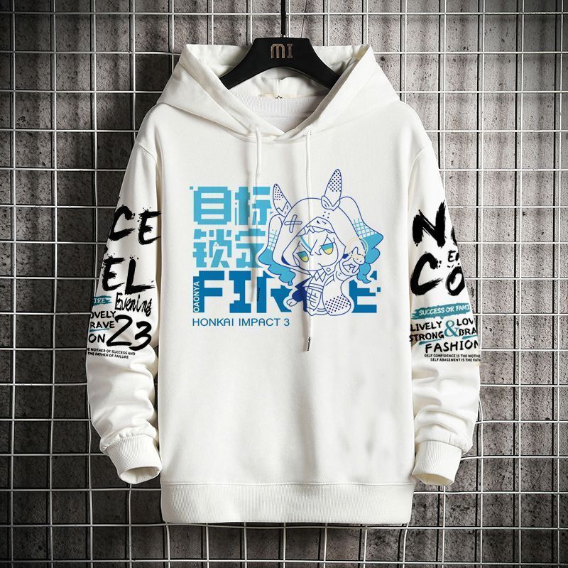 崩坏三连帽卫衣男薄款春秋韩版潮流百搭男士长袖上衣套头卫衣外套