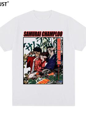 混沌武士Samurai Champloo短袖T恤动漫男女日系街头渡边信一郎Tee