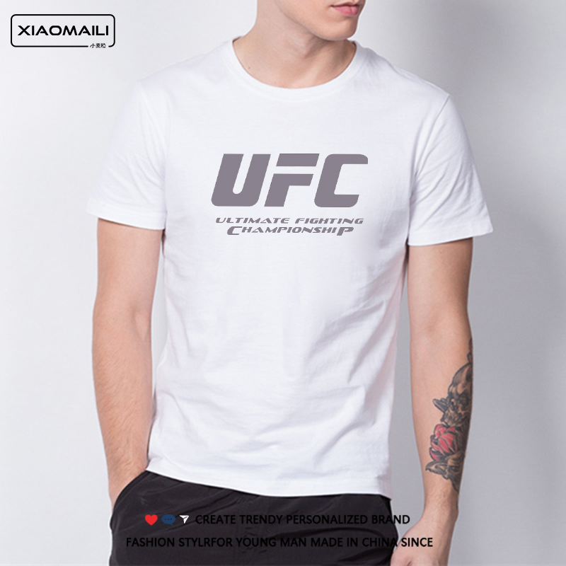 UFC综合格斗搏击运动短袖T恤男MMA纯棉半袖武术散打毒液训练衣服