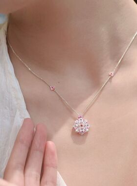 925银新中式醉芙蕖小众轻奢项链
