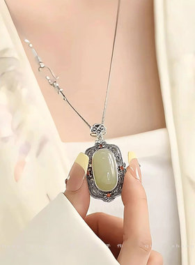 925银复古新中式镂空青云直上吊