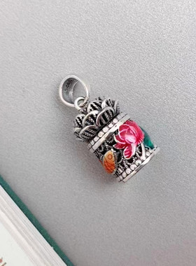 景泰蓝工艺可打开新中式镂空吊坠