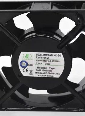 原装MUTUAL MOTOR M115BA2H M115BA1金属风扇H 12CM 200/240V