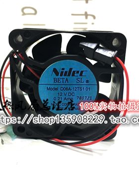 日本Nidec D06A-12TS1 02 DC12V 0.21A 60*60*25MM风扇
