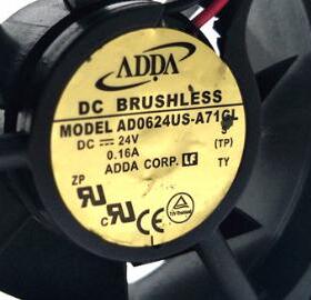 台湾协喜ADDA AD0624US-A71GL 6025 24V 0.16A 电源风扇 机箱风扇