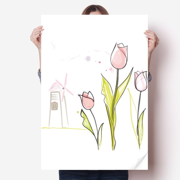 房子植物墙贴纸卧室海报