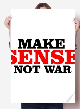 不要战争反战和平主义爱海报贴纸80x55cm墙贴纸卧室家居装饰