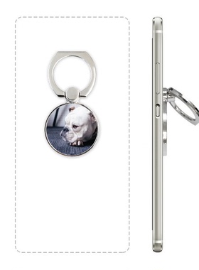 狗宠物动物灰色图片手机支架指环多功能黏贴懒人桌面支撑礼品直播