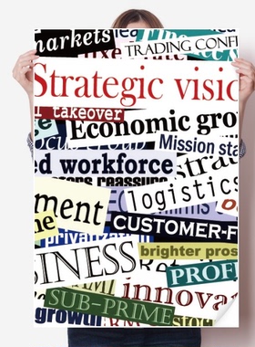 文字标题纹理花纹背景海报贴纸80x55cm墙贴纸卧室家居装饰