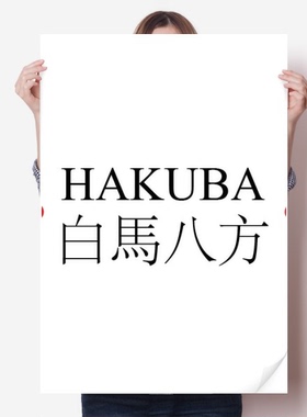 白马八方日本城市地名红日海报贴纸80x55cm墙贴纸卧室家居装饰