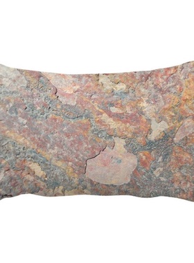 生红色铁锈粗糙纹理抱枕靠枕腰枕沙发靠垫双面含芯礼物安全午睡