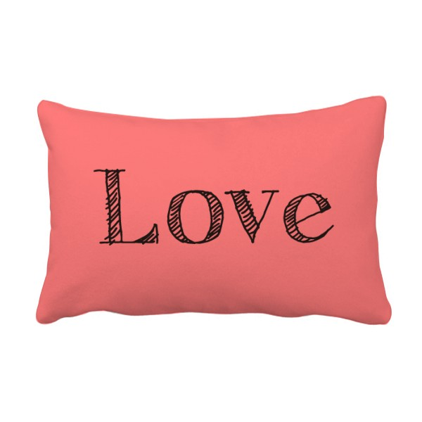 爱Love英文情人节抱枕靠枕腰枕沙发靠垫双面含芯礼物安全午睡