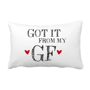 我的女友给我的礼物情人节抱枕靠枕腰枕沙发靠垫双面含芯礼物