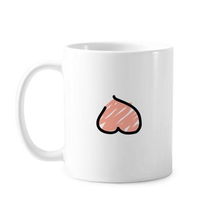 只是个桃子趣味手绘粉潮牌陶瓷杯子白色马克杯牛奶杯水杯礼物