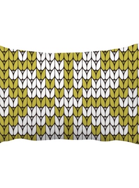 绿色白色拼接八边形四边形花纹图案抱枕靠枕腰枕沙发靠垫双面含芯