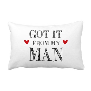 我男人给我礼物情人节抱枕靠枕腰枕沙发靠垫双面含芯礼物安全午睡