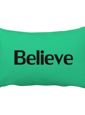 相信Believe英文励志词语抱枕靠枕腰枕沙发靠垫双面含芯礼物