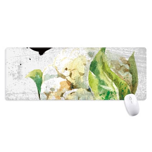 花椰菜蔬菜可口健康水彩画超大号游戏办公防滑锁边鼠标垫80x30cm