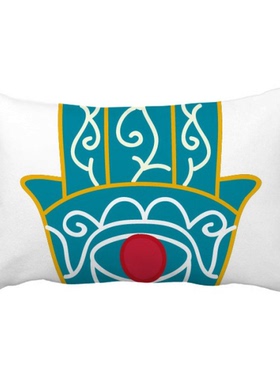 古埃及手和红色眼睛剪影抱枕靠枕腰枕沙发靠垫双面含芯礼物