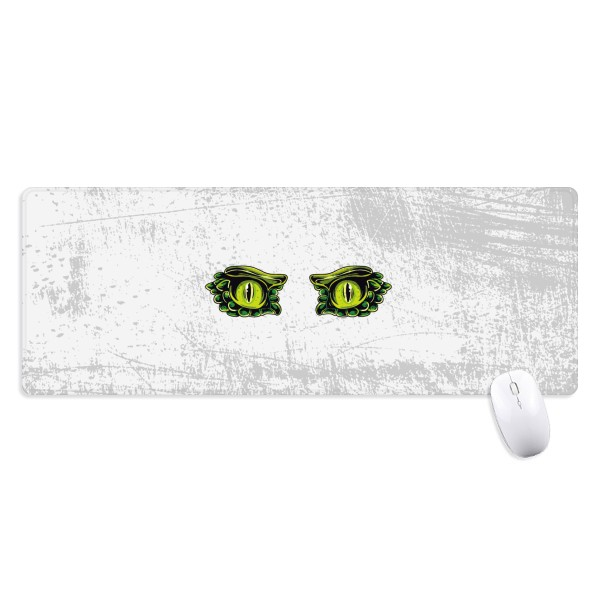 卡通动怪兽狸眼睛装饰超大号游戏办公防滑锁边鼠标垫80x30cm礼物