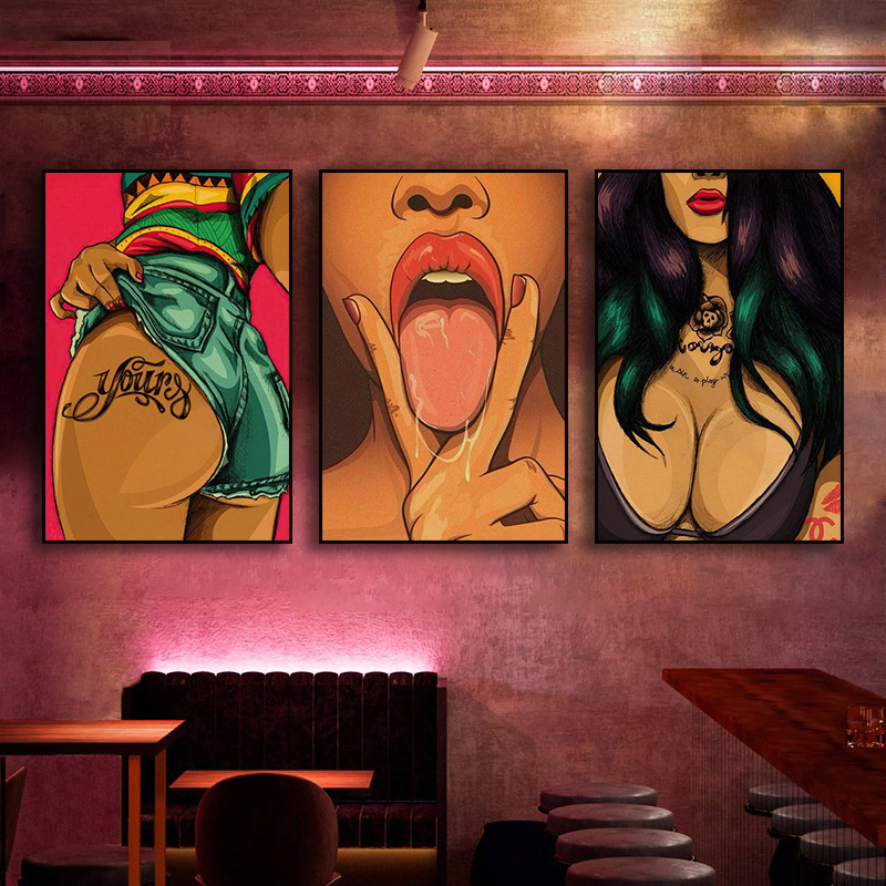 工业风酒吧夜店墙面装饰画