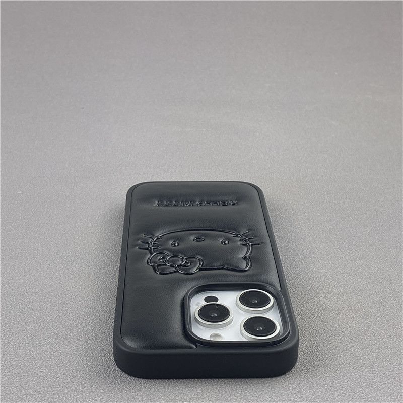 卡通黑色HelloKitty凯蒂猫iPhone16ProMax苹果15手机壳皮质13女14,3C数码配件,手机保护套/壳,淘宝优惠券,粉丝福利购,淘宝优惠卷