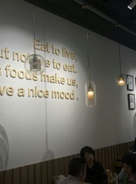 木雕定做INS英文数字招牌