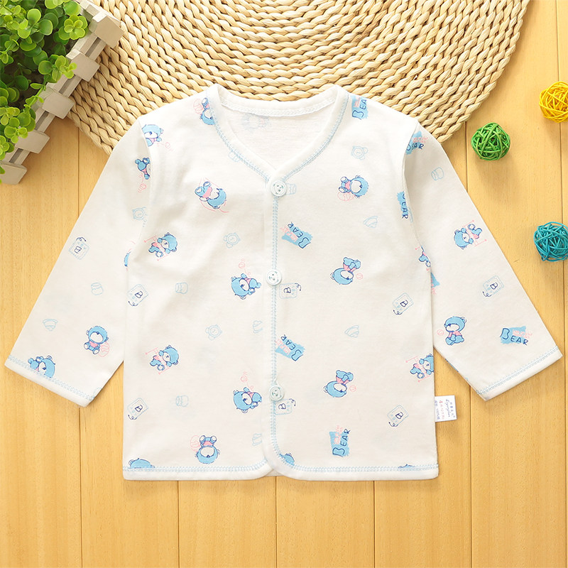 新生婴儿春夏衣服纯棉薄款开衫男女宝宝夏季长袖上衣0-3-6-12个月