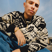 代购 市井店 HUF 美版 潮牌嘻哈街舞滑板Lucky印花圆领针织卫衣