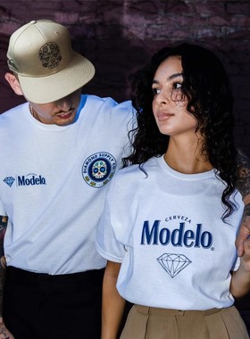 【现货】市井店 Diamond x Modelo 美版潮牌嘻哈滑板Skull棒球帽