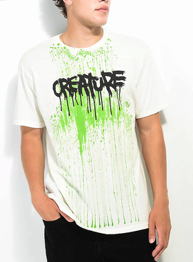 【代购】市井店 Creature 美版潮牌嘻哈街舞滑板Slaughter印花T恤