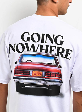 【代购】市井店 EST 19XX 美版潮牌嘻哈滑板Nowhere Fast印花T恤