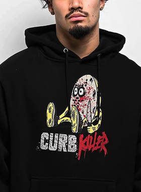 【代购】市井店 Slappy 美版潮牌嘻哈街舞滑板CurbKiller连帽卫衣