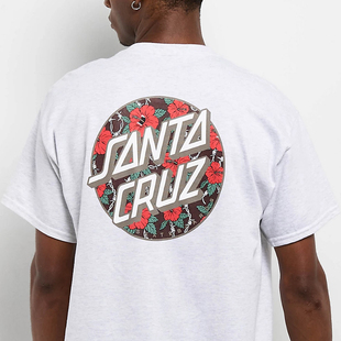 代购 美版 市井店 Cruz 潮牌嘻哈滑板Screaming印花T恤 Santa